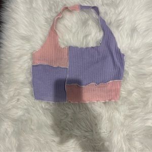 Pink and purple shein crop top {size small}